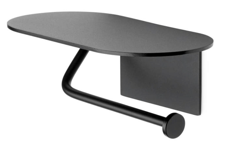 Rollhalter Haselnuss Schwarz 