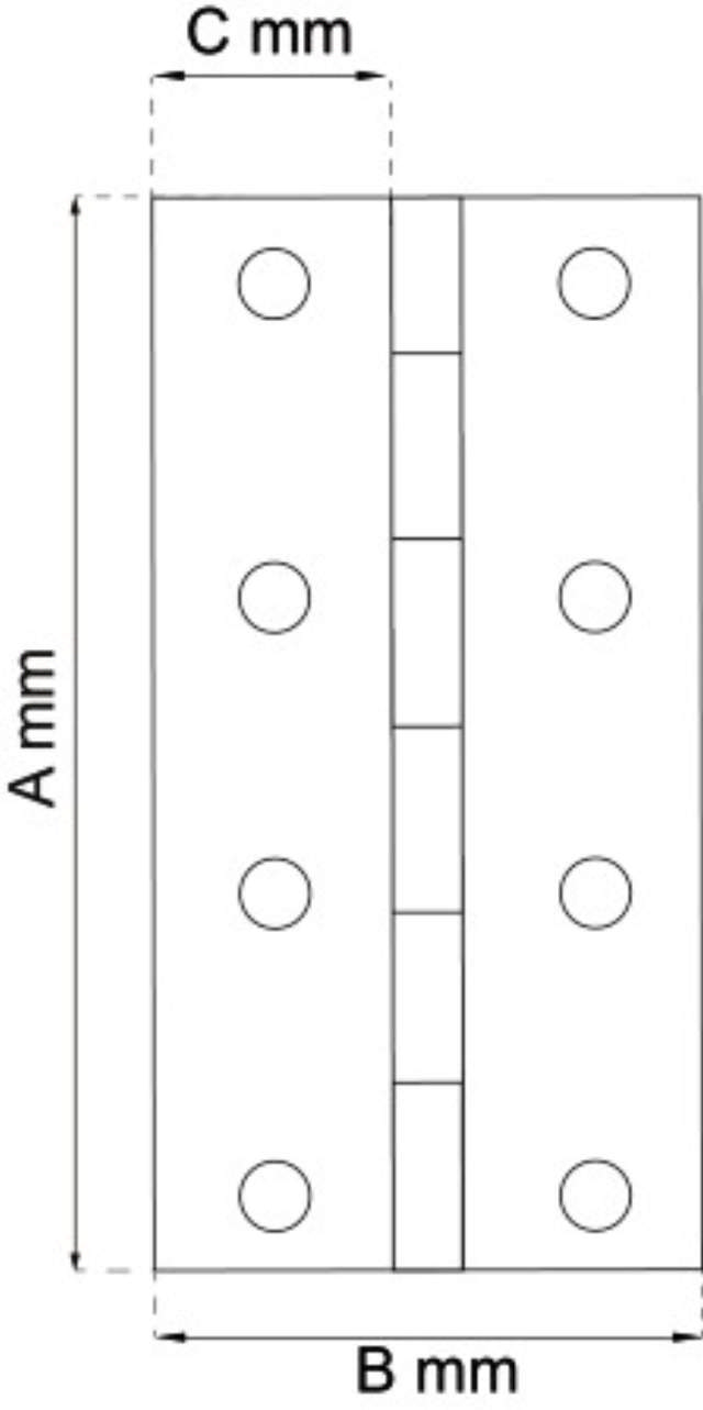 Kantenscharnier 75 x 50 mm, 2 Stück, E-LGALV 