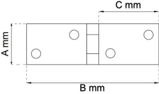 Blattscharnier 19x70mm 2 Stück elektrischer Boden 