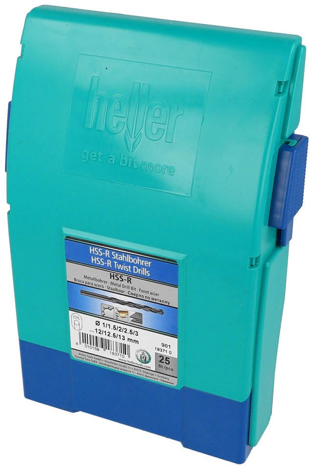 Heller Bohrer-Set 1-13 mm HSS G2 Metallbox à 25 Stück