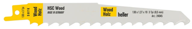 Heller Bajonettsägeblatt 130 mm Holz/Äste, Pck. a 5 Stk. S617K