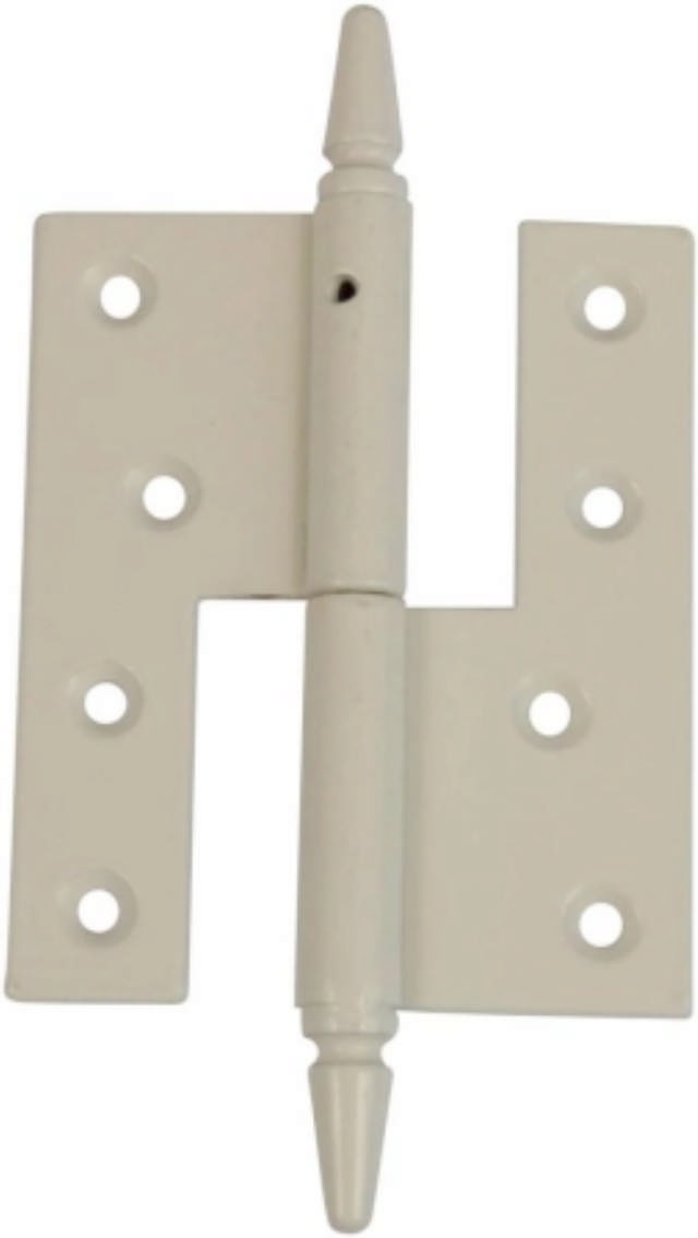 Türscharnier mit Zahlenknopf, phosphatweiß, rechts