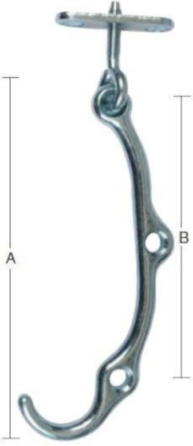 STURMHAKEN M.GEV.PLATTE 2 LÖCHER Elektroverzinkt Blau -
