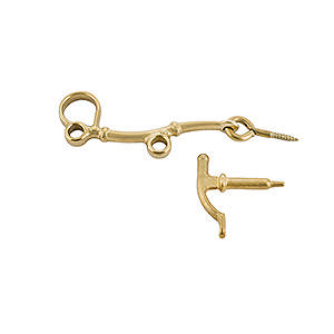 Sturmhaken, Messing 415, poliert, unlackiert