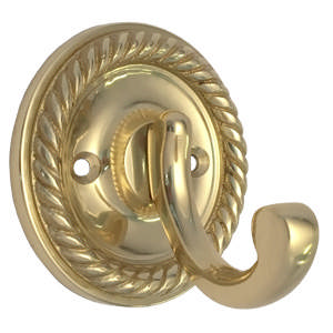 Kleiderhaken 9206 Almue Messing, poliert mit Lack, Ø60mm