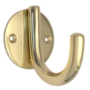 Kleiderhaken 9204 Klassisches Messing, poliert mit Lack, Ø 51 mm