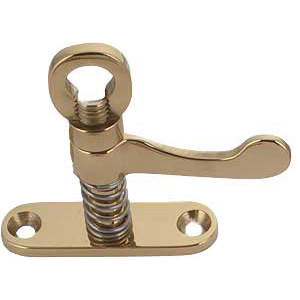 Knauf 5060R, einseitig, abgerundete Ecke, Messing, poliert