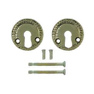 Schlüsselanhänger 1671-A ohne Klappe, Messing poliert, unlackiert, Ø 45 mm