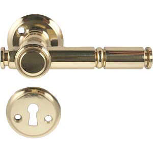 Türgriff 1190 (1680+1681) Skovshoved Messing Poliert mit Lack 16mm