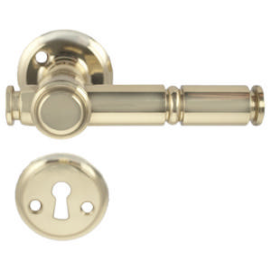 Türgriff A1185 (1680+1681) Skovshoved Messing, poliert mit Lack, 18 mm