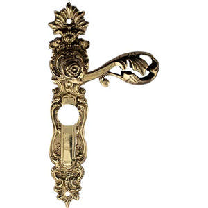 Türgriff L472/R GCC Messing poliert mit Lack CC 69 mm