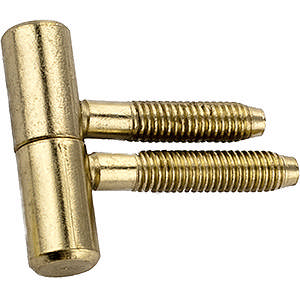 Einschraubscharnier, messingplattiert, 8 x 5 mm