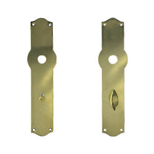 Langes Tellerset L41 ohne Rosette G WC Boda cc72 Messing poliert ohne Lack Ø15 215x41x3