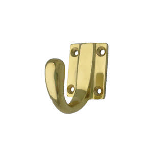 Kleiderhaken 9191 Quadratisches Messing Poliert mit Lack 30x38mm