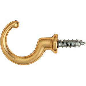 Haken 1505 Messing, poliert mit Lack, 20 mm