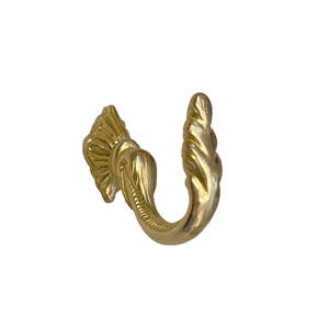 Haken 1509 Messing, poliert mit Lack, 35 mm