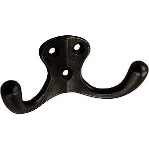 Kleiderhaken 83 Doppelt Schwarz Lack CC18
