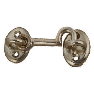 Kabinenhaken, Messing 605, poliert mit Lack, 45 mm