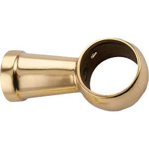 Geländerhalterung 327 Messing, poliert mit Lack, 33 mm