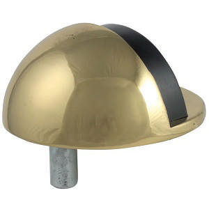 Türstopper 267, Messing, poliert, unlackiert, Ø 45 x 30 mm