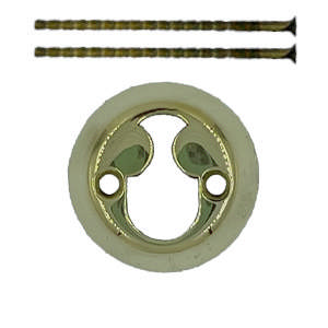 Zylinderring Rokoko Messing poliert ohne Lack 16mm Ø50