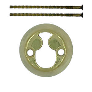 Zylinderring Rokoko Messing poliert ohne Lack 20mm Ø50