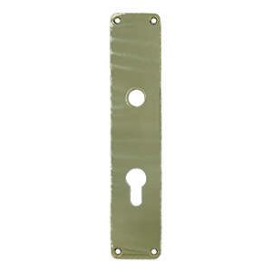 Langes Schild L45 G PZ cc70 Messing poliert ohne Lack Ø15 220x45x2mm