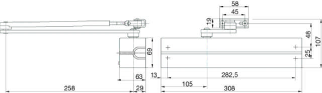 DC347 Türschließer EN5-7 mit korrosionsbeständigem Arm (2018)