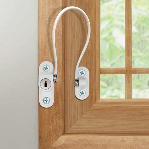 FENSTERSCHLOSS, OVALES MODELL, VERCHROMT, DRAHT M/SS-304 – 190 MM