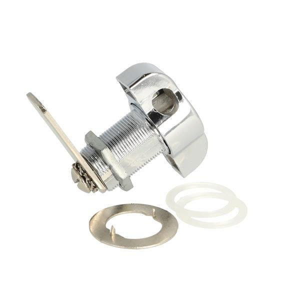 Siso-Möbelschloss 300R Ø19 – 25 mm Länge mit Vorhängeschloss, Cam A04