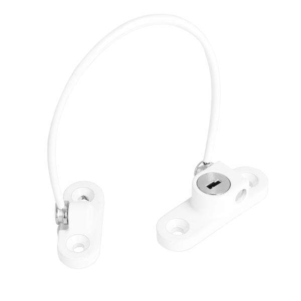 FENSTERSCHLOSS, OVALES MODELL, WEISS, DRAHT M/SS-304 – 190 MM