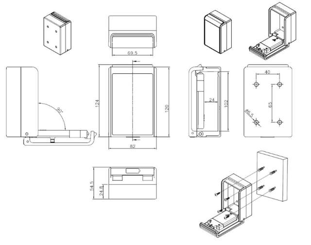 Siso-Schlüsselkasten, mit elektrischem Codeschloss und Bluetooth