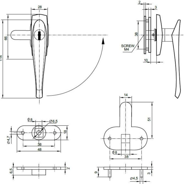 Siso Garagengriff L-44